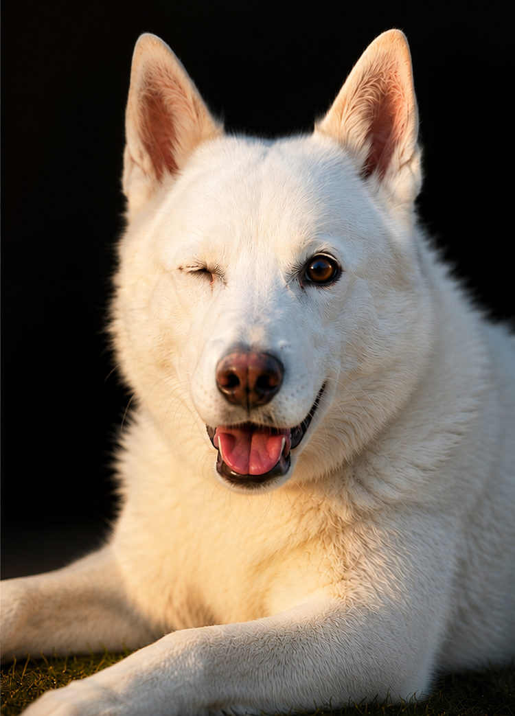 Prema — a white husky