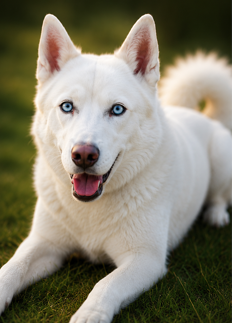 Shanti — a white husky